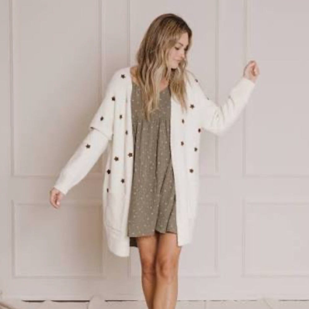 Rylee + Cru - Women's Stars Longline Cardigan Size Small - Picture 1 of 7